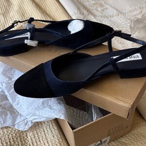 Steve Madden Women's Navy Slingback Flats